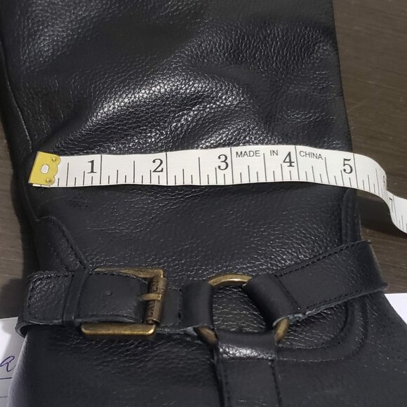 LAUREN Ralph Lauren McLeod Black Lether Riding Boots Knee High 8B - Picture 13 of 14